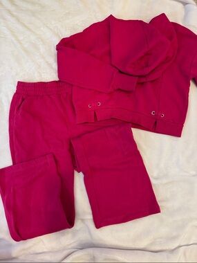 Habitual Pink Girls Hoodie & Sweatpants Matching Set